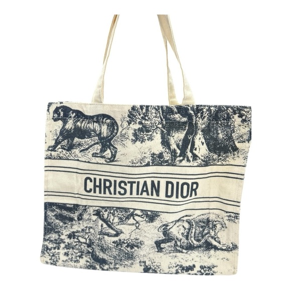 Dior Dioriviera Jute Novelty Tote with bottom board - Picture 1 of 14